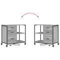 vidaXL Office Cabinet with Wheel Grey sonoma Engineered wood