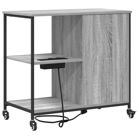 vidaXL Office Cabinet with Wheel Grey sonoma Engineered wood