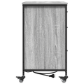 vidaXL Office Cabinet with Wheel Grey sonoma Engineered wood