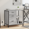 vidaXL Office Cabinet with Wheel Grey sonoma Engineered wood