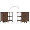 vidaXL Office Cabinet with Wheel Brown oak Engineered wood