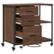vidaXL Office Cabinet with Wheel Brown oak Engineered wood