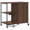 vidaXL Office Cabinet with Wheel Brown oak Engineered wood