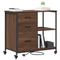 vidaXL Office Cabinet with Wheel Brown oak Engineered wood
