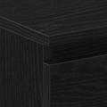 vidaXL Bedside Cabinet with Drawers Black Oak 30x30x40 cm