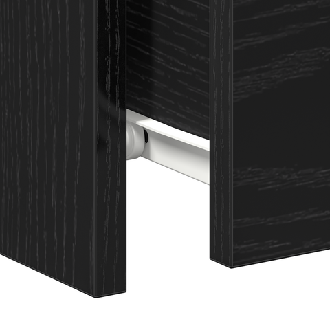 vidaXL Bedside Cabinet with Drawers Black Oak 30x30x40 cm