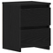 vidaXL Bedside Cabinet with Drawers Black Oak 30x30x40 cm