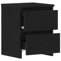 vidaXL Bedside Cabinet with Drawers Black Oak 30x30x40 cm
