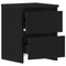 vidaXL Bedside Cabinet with Drawers Black Oak 30x30x40 cm