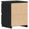 vidaXL Bedside Cabinet with Drawers Black Oak 30x30x40 cm