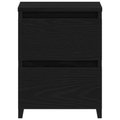 vidaXL Bedside Cabinet with Drawers Black Oak 30x30x40 cm