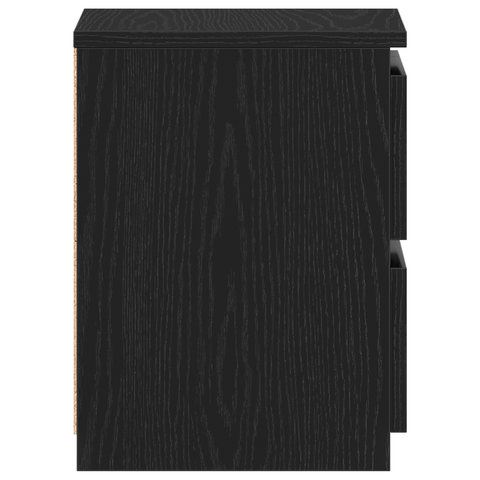 vidaXL Bedside Cabinet with Drawers Black Oak 30x30x40 cm