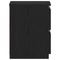 vidaXL Bedside Cabinet with Drawers Black Oak 30x30x40 cm
