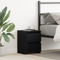 vidaXL Bedside Cabinet with Drawers Black Oak 30x30x40 cm