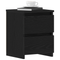 vidaXL Bedside Cabinet with Drawers Black Oak 30x30x40 cm