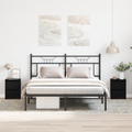vidaXL Bedside Cabinets with Drawers 2 pcs Black Oak 30x30x40 cm