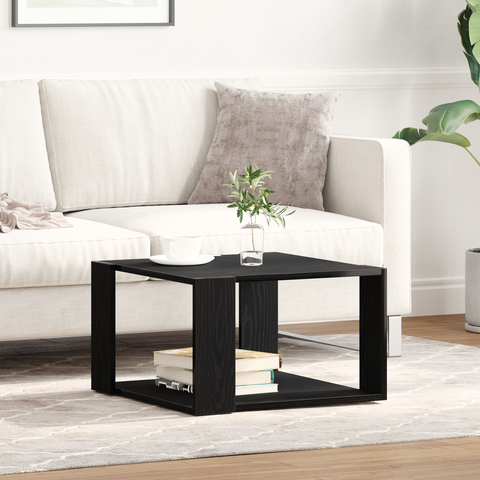 vidaXL Couch Table Black oak Engineered wood 85 x 55 x 31 cm Durable
