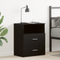 vidaXL Black Oak Nightstand 50x32x60cm Made from Engineered Wood