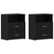 vidaXL Nightstands Set of 2 Black Oak 50x32x60cm Made of Engineered Wood