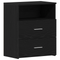 vidaXL Nightstands Set of 2 Black Oak 50x32x60cm Made of Engineered Wood