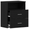vidaXL Nightstands Set of 2 Black Oak 50x32x60cm Made of Engineered Wood
