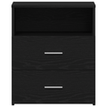 vidaXL Nightstands Set of 2 Black Oak 50x32x60cm Made of Engineered Wood
