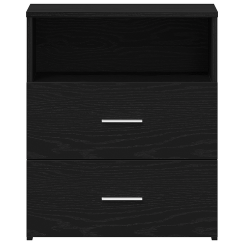 vidaXL Nightstands Set of 2 Black Oak 50x32x60cm Made of Engineered Wood