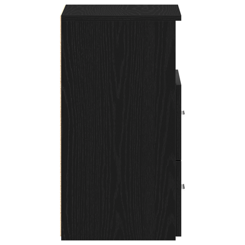 vidaXL Nightstands Set of 2 Black Oak 50x32x60cm Made of Engineered Wood