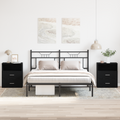 vidaXL Nightstands Set of 2 Black Oak 50x32x60cm Made of Engineered Wood