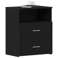 vidaXL Nightstands Set of 2 Black Oak 50x32x60cm Made of Engineered Wood