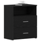 vidaXL Nightstands Set of 2 Black Oak 50x32x60cm Made of Engineered Wood