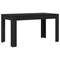vidaXL Black Oak Dining Table 140x74.5x76 cm - Made of Engineered Wood