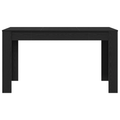vidaXL Black Oak Dining Table 140x74.5x76 cm - Made of Engineered Wood
