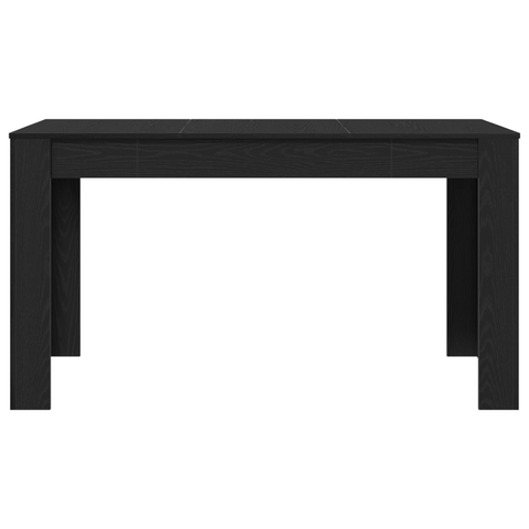 vidaXL Black Oak Dining Table 140x74.5x76 cm - Made of Engineered Wood