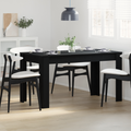 vidaXL Black Oak Dining Table 140x74.5x76 cm - Made of Engineered Wood