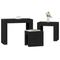 vidaXL 3-Piece Nesting Coffee Table Set - Black Oak Engineered Wood