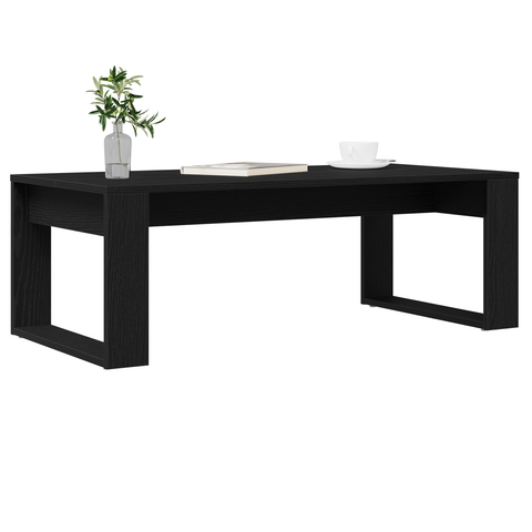 vidaXL Black Oak Coffee Table 102x50x35 cm Made of Engineered Wood