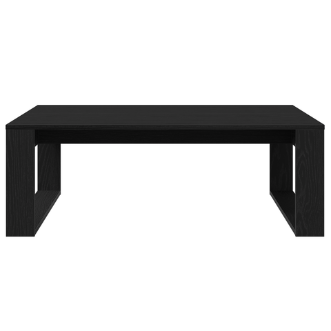 vidaXL Black Oak Coffee Table - 100x100x35 cm Made from Engineered Wood
