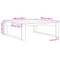 vidaXL Black Oak Coffee Table - 100x100x35 cm Made from Engineered Wood