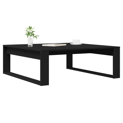 vidaXL Black Oak Coffee Table - 100x100x35 cm Made from Engineered Wood