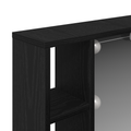 vidaXL Mirror Cabinet Black oak 76 x 15 x 55 cm Engineered wood