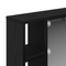 vidaXL Mirror Cabinet Black oak 76 x 15 x 55 cm Engineered wood