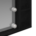 vidaXL Mirror Cabinet Black oak 76 x 15 x 55 cm Engineered wood