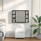 vidaXL Mirror Cabinet Black oak 76 x 15 x 55 cm Engineered wood