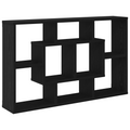 vidaXL Wall Shelf - Black Oak, 85 x 16 x 52.5 cm, Made of Engineered Wood