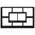 vidaXL Wall Shelf - Black Oak, 85 x 16 x 52.5 cm, Made of Engineered Wood