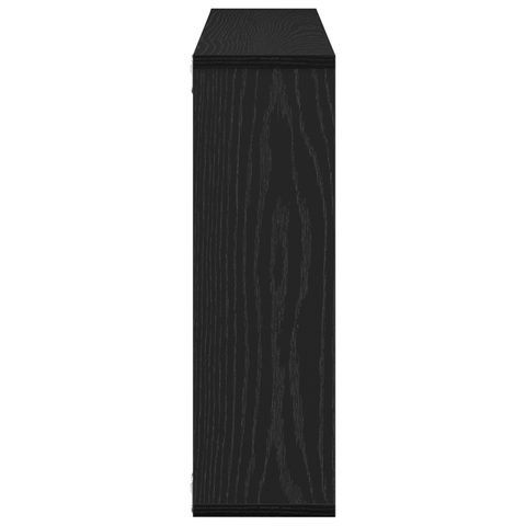 vidaXL Wall Shelf - Black Oak, 85 x 16 x 52.5 cm, Made of Engineered Wood
