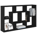 vidaXL Wall Shelf - Black Oak, 85 x 16 x 52.5 cm, Made of Engineered Wood