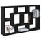 vidaXL Wall Shelf - Black Oak, 85 x 16 x 52.5 cm, Made of Engineered Wood