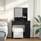 vidaXL LED Dressing Table in Black Oak - 86.5 x 35 x 136 cm